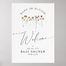 Kleurrijke Wildflower Baby in Bloom Welkomstbord