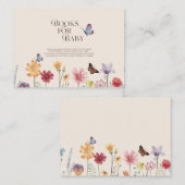 Kleurrijke Wildflower Baby shower Boeken voor Baby Informatiekaartje (Voorkant / Achterkant)