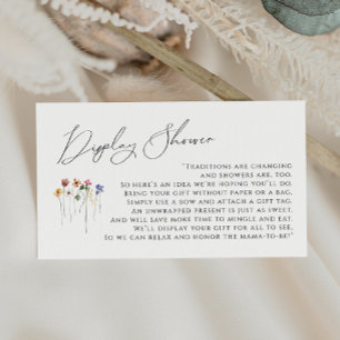 Kleurrijke Wildflower Baby shower Display Douche Informatiekaartje