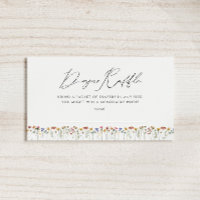 Kleurrijke Wildflower Baby shower Luier Raffle