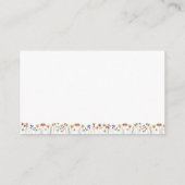 Kleurrijke Wildflower Baby shower Luier Raffle Informatiekaartje (Achterkant)