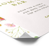 Kleurrijke Wildflower Baby shower Momosa Bar Sign Poster (Hoek)