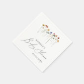 Kleurrijke Wildflower Baby shower servetten (Hoek)