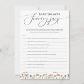 Kleurrijke Wildflower Baby shower Survey zegt Kaar Kaart (Voorkant)