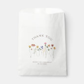 Kleurrijke Wildflower Bedankt Verjaardagsfeest Bedankzakje (Voorkant)