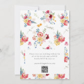 Kleurrijke Wildflower Bloemen QR Code RSVP Huwelij Kaart (Achterkant)