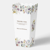 Kleurrijke Wildflower Bloemen Waterverf Bruiloft Bedankdoosjes (Achterkant)