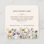 Kleurrijke Wildflower Bloemen Waterverf Bruiloft Informatiekaartje (Voorkant)