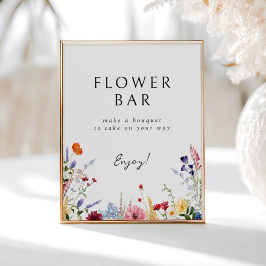 Kleurrijke Wildflower Bloemenbar Downloadbaar Poster