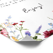 Kleurrijke Wildflower Bloemenbar Downloadbaar Poster (Hoek)