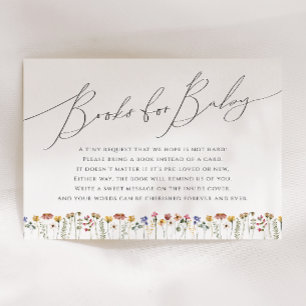 Kleurrijke Wildflower Boeken voor Baby Informatiekaartje