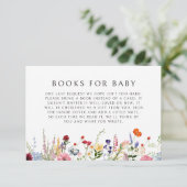 Kleurrijke Wildflower Boeken voor Baby Informatiekaartje (Staand voorkant)