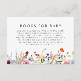 Kleurrijke Wildflower Boeken voor Baby Informatiekaartje