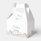 Kleurrijke Wildflower Boho Baby shower Bedankdoosjes (Achterkant)