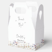 Kleurrijke Wildflower Boho Baby shower Bedankdoosjes (Geopend)