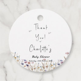 Kleurrijke Wildflower Boho Baby shower Bedankjes Labels