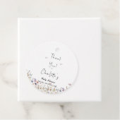 Kleurrijke Wildflower Boho Baby shower Bedankjes Labels (In situ)