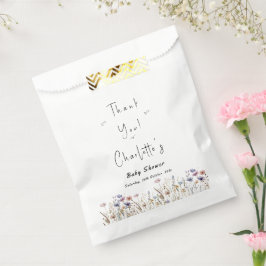 Kleurrijke Wildflower Boho Baby shower Bedankzakje