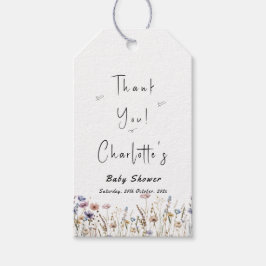 Kleurrijke Wildflower Boho Baby shower Cadeaulabel