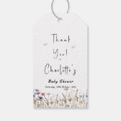 Kleurrijke Wildflower Boho Baby shower Cadeaulabel (Achterkant)