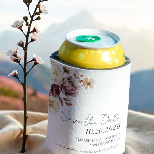 Kleurrijke Wildflower | Boho Bruiloft Blikjeskoeler
