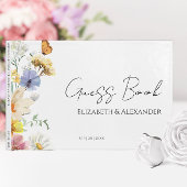 Kleurrijke Wildflower | Boho Bruiloft Gastenboek