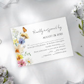 Kleurrijke Wildflower | Boho Bruiloft RSVP Kaarten