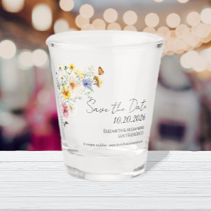 Kleurrijke Wildflower Boho Bruiloft Shot Glas