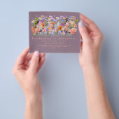 Kleurrijke Wildflower Boho Budget Bruiloft Flyer (Hand)