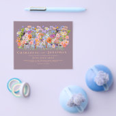 Kleurrijke Wildflower Boho Budget Bruiloft Flyer (Enkel)