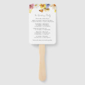Kleurrijke Wildflower | Boho Ceremony Programmabor Handwaaier (Achterkant)