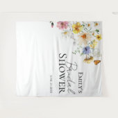 Kleurrijke Wildflower Boho Vrijgezellenfeest Achte Wandkleed (Voorkant (horizontaal))