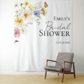 Kleurrijke Wildflower Boho Vrijgezellenfeest Achte Wandkleed (In situ)