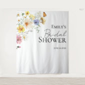 Kleurrijke Wildflower Boho Vrijgezellenfeest Achte Wandkleed (Voorkant)