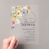 Kleurrijke Wildflower Boho Vrijgezellenfeest Acryl Uitnodigingen (Insitu (Draagbaar))