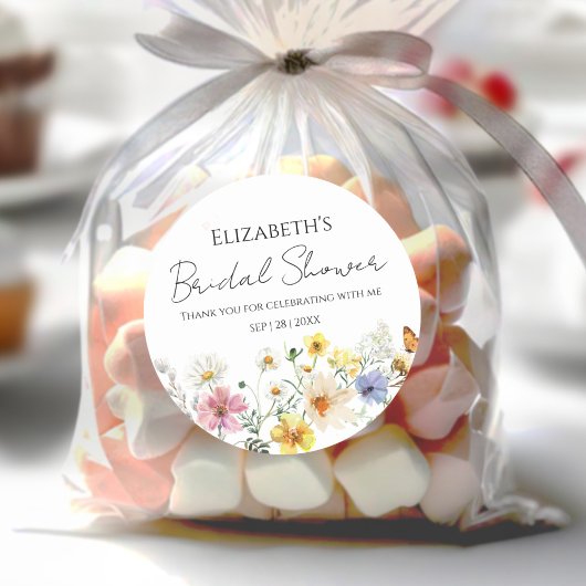 Kleurrijke Wildflower Boho Vrijgezellenfeest dank  Ronde Sticker