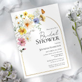 Kleurrijke Wildflower Boho Vrijgezellenfeest Kaart