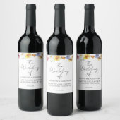 Kleurrijke Wildflower | Boho Wedding Wine Label Wijn Etiket (Flessen)