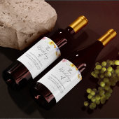 Kleurrijke Wildflower | Boho Wedding Wine Label Wijn Etiket