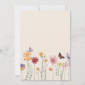 Kleurrijke Wildflower Botanical Bewaar de datum Save The Date (Achterkant)