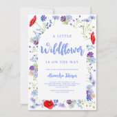 Kleurrijke Wildflower Boy Baby shower Kaart (Voorkant)