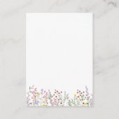 Kleurrijke Wildflower bruiloft advies Kaart (Achterkant)