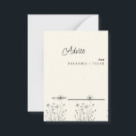 Kleurrijke Wildflower bruiloft advies Kaart<br><div class="desc">Dit is een mooie elegante wildflower bruiloft advies Kaart. Deze kleurrijke wildflower bruiloft advies kaart is perfect voor uw eenvoudige, grillige boho regenboog zomer bruiloft. Het is perfect als trouwplaatskaarten, visitekaartjes en meer. Klik op de knop aanpassen om het ontwerp te personaliseren.</div>