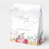 Kleurrijke Wildflower bruiloft Dank u Bedankdoosjes (Voorkant Zijde)