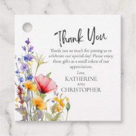 Kleurrijke Wildflower bruiloft dank u geschenk Bedankjes Labels