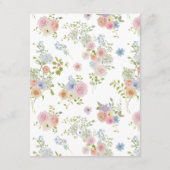Kleurrijke Wildflower bruiloft details Informatiekaartje (Achterkant)