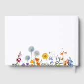 Kleurrijke  Wildflower bruiloft Gastenboek (Achterkant)