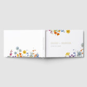 Kleurrijke  Wildflower bruiloft Gastenboek (Volledig)