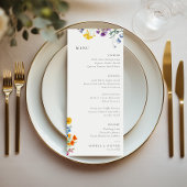 Kleurrijke  Wildflower bruiloft Menu