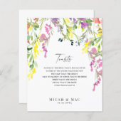 Kleurrijke Wildflower Bruiloft Receptie Toasts (Voorkant / Achterkant)